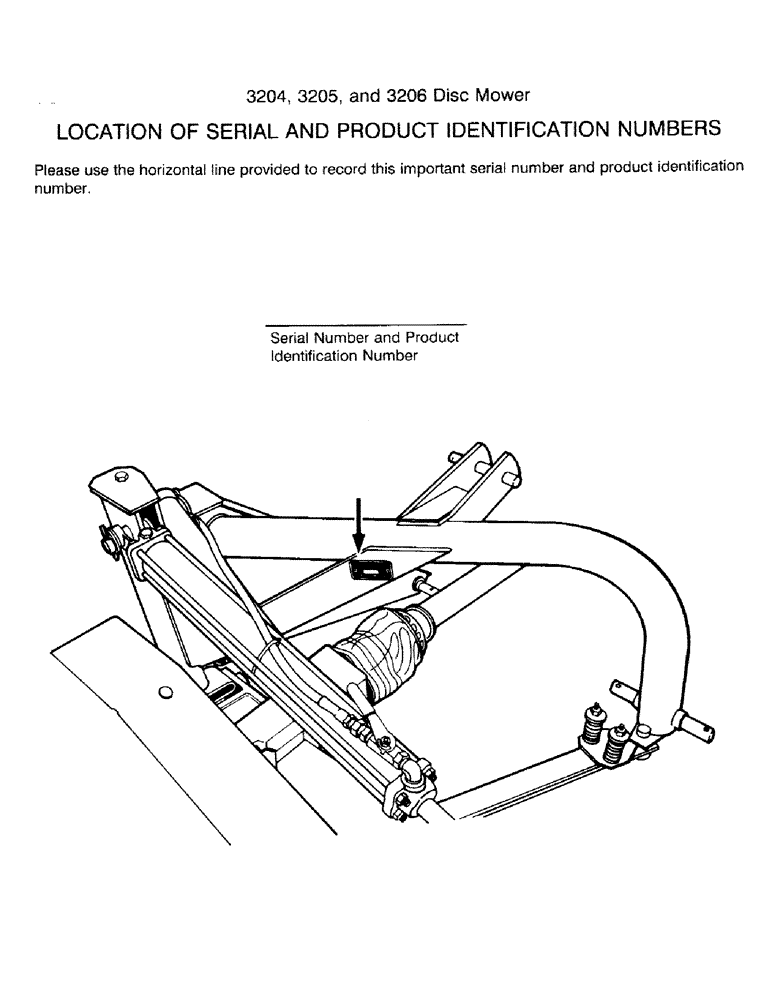 Схема запчастей Case IH 3204 - (1-2) - LOCATION OF SERIAL AND PRODUCT IDENTIFICATION NUMBERS (00) - PICTORIAL INDEX