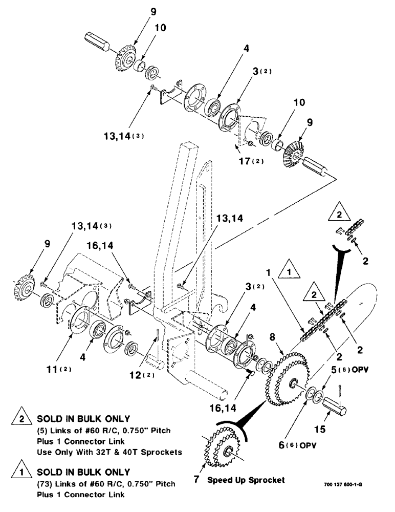 Схема запчастей Case IH 8750 - (2-12) - GATHERING DRIVE ASSEMBLY, LEFT (58) - ATTACHMENTS/HEADERS