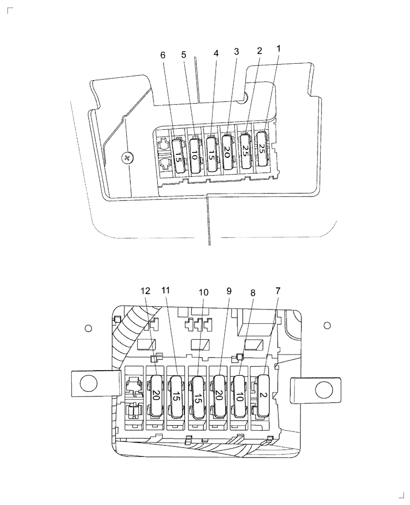 Схема запчастей Case IH FARMALL 45 - (06.04) - FUSES (06) - ELECTRICAL SYSTEMS