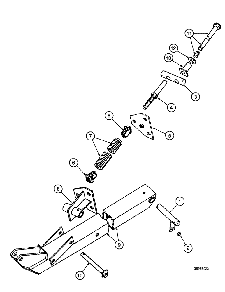 Схема запчастей Case IH INTERNATIONAL - (2-46) - HEADER FLOTATION AND ARM, 275 THRU 375 WINDROWER (12) - MAIN FRAME