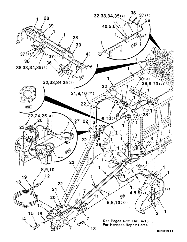 Схема запчастей Case IH 8590 - (04-02) - ELECTRICAL WIRING AND SENSOR ASSEMBLY (06) - ELECTRICAL