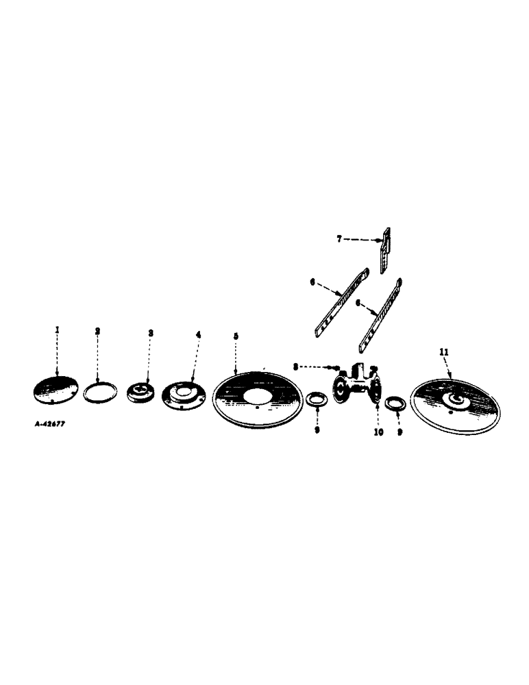 Схема запчастей Case IH 184 - (H-21) - DISK FURROWING ATTACHMENT 