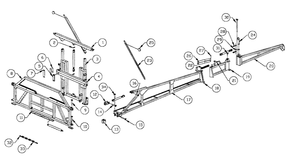 Схема запчастей Case IH PATRIOT II - (08-001) - BOOM ASSEMBLY (60) (09) - BOOMS