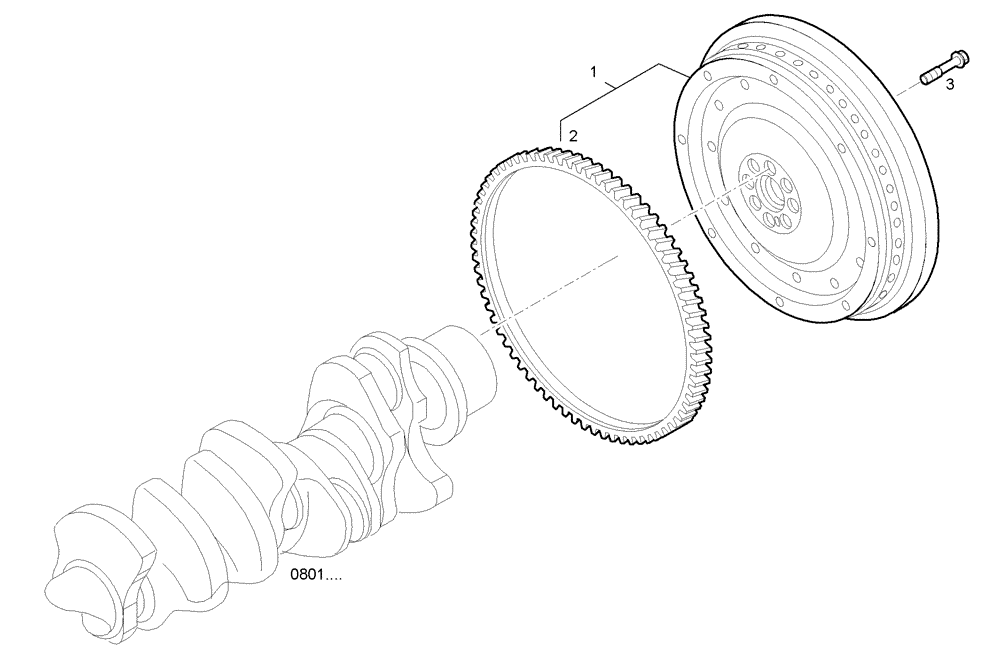 Схема запчастей Case IH F2CE9684P E006 - (0830.289) - ENGINE FLYWHEEL 