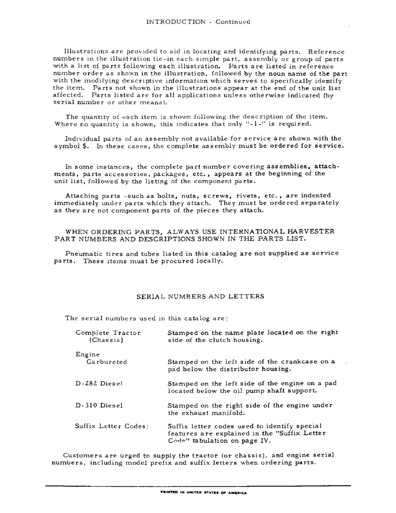 Схема запчастей Case IH 2706 - (0-05) - INTRODUCTION - SERIAL NUMBER LOCATIONS (00) - GENERAL