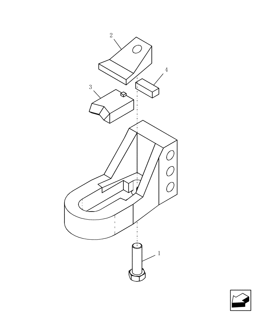 Схема запчастей Case IH SRX160 - (E.10.B[03]) - MAIN FRAME - ASSEMBLY, CART PERFECT HITCH E - Body and Structure