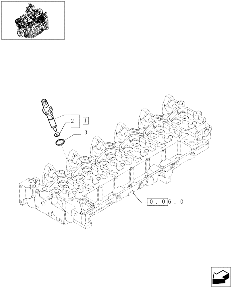 Схема запчастей Case IH F4GE9684B J601 - (0.14.0[02]) - INJECTION EQUIPMENT - INJECTOR (504125156) 