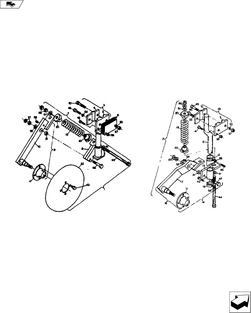 Схема запчастей Case IH 58C SERIES - (75.200.03[01]) - STANDARD COULTER ASSEMBLY (INNER) (75) - SOIL PREPARATION