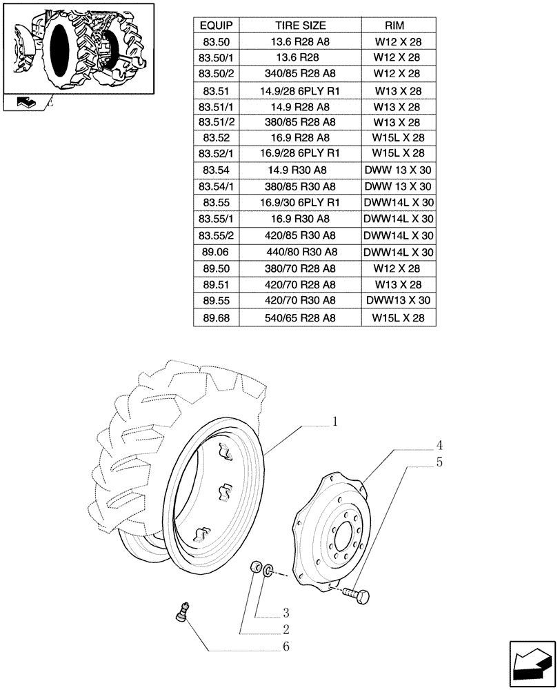 Схема запчастей Case IH FARMALL 65C - (83.00[02]) - DRIVE WHEELS (11) - WHEELS/TRACKS