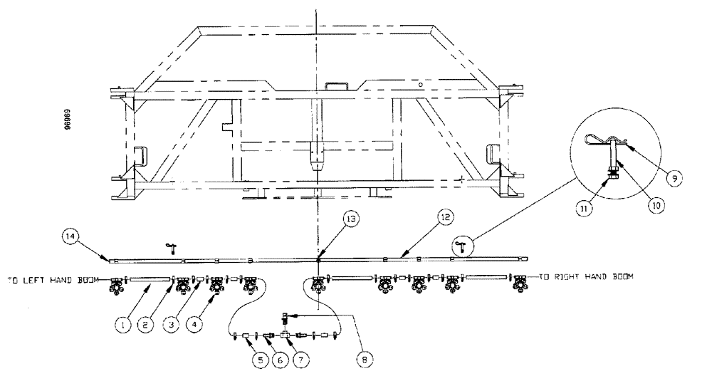 Схема запчастей Case IH SPX3185 - (233) - LIQUID PLUMBING, 75 5-BOOM SHUTOFF 20"/30" NOZZLE SPACING, CENTER BOOM (78) - SPRAYING