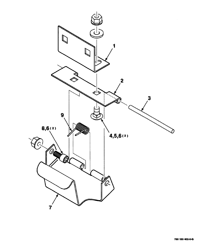 Схема запчастей Case IH 525 - (07-018) - LATCH ASSEMBLY (58) - ATTACHMENTS/HEADERS