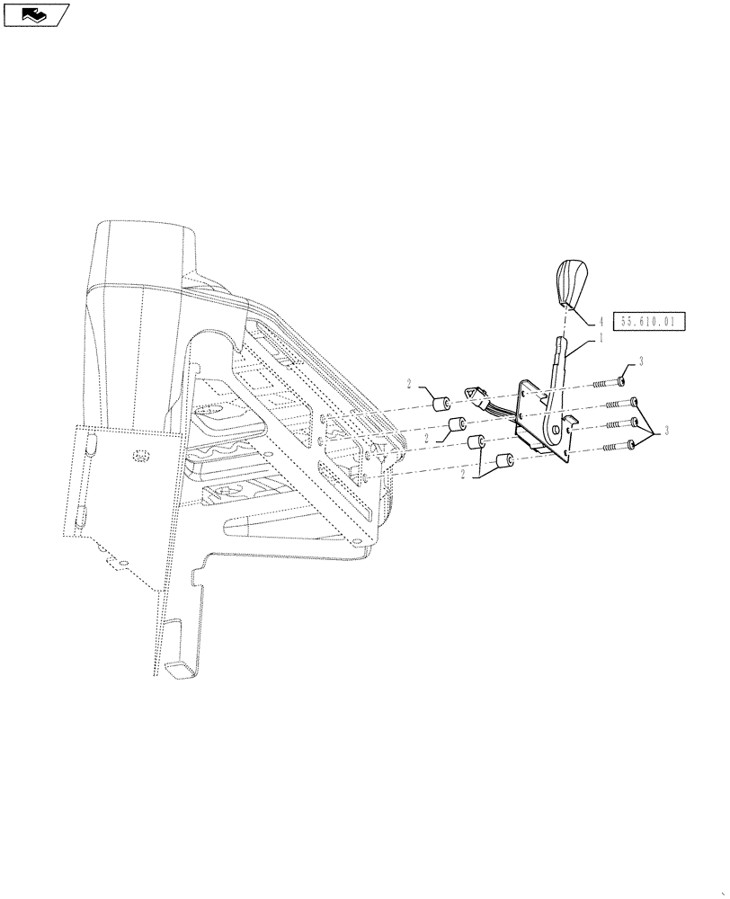 Схема запчастей Case IH 3230 - (10.220.01) - THROTTLE GROUP, RH CONSOLE (10) - ENGINE