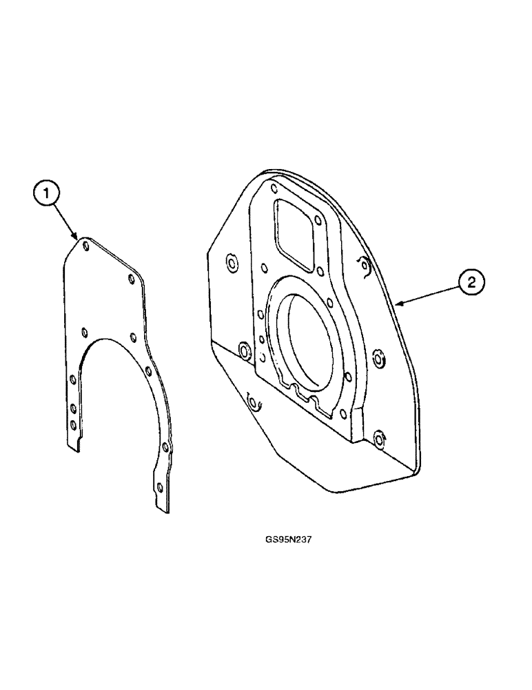 Схема запчастей Case IH D-312 - (9A-44) - FLYWHEEL HOUSING 