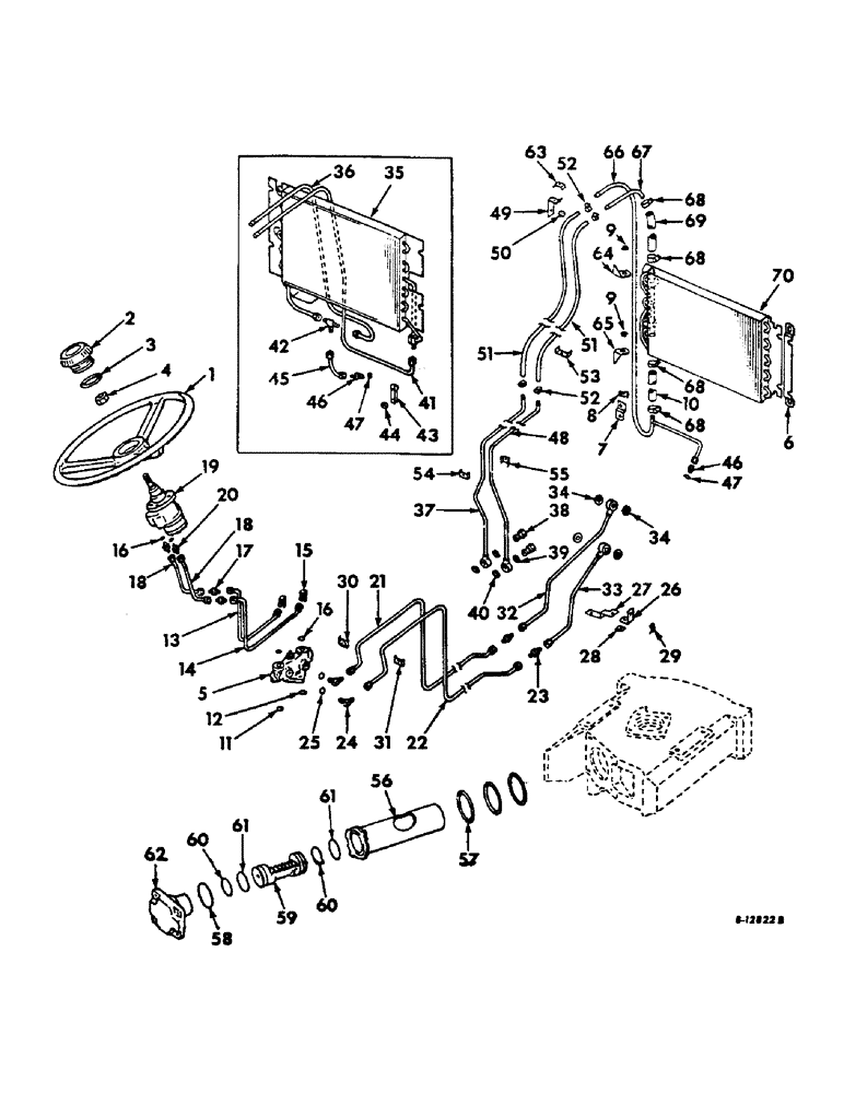 Схема запчастей Case IH 806 - (J-02) - STEERING MECHANISM, POWER STEERING, FARMALL TRACTORS Steering Mechanism