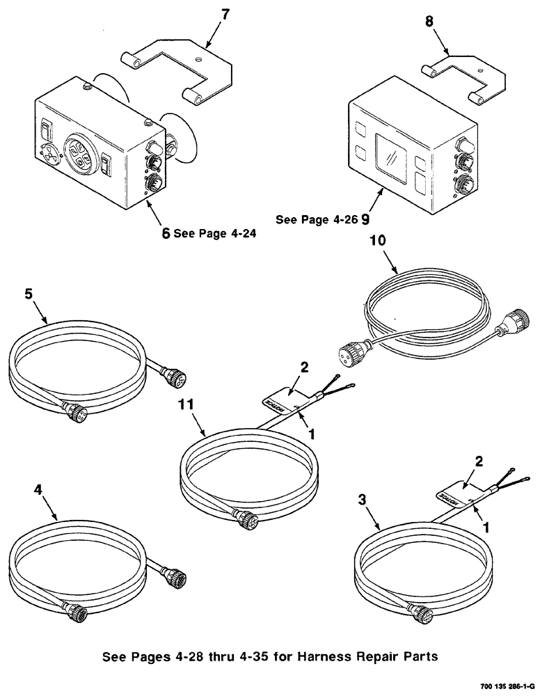 Схема запчастей Case IH RS561 - (04-022) - ELECTRICAL CONTROL BOXES AND CABLE ASSEMBLIES (06) - ELECTRICAL