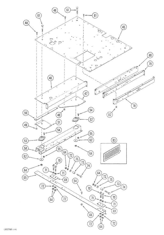 Схема запчастей Case IH 1620 - (9H-26) - OPERATORS PLATFORM AND SUPPORTS, (CONT) (12) - CHASSIS