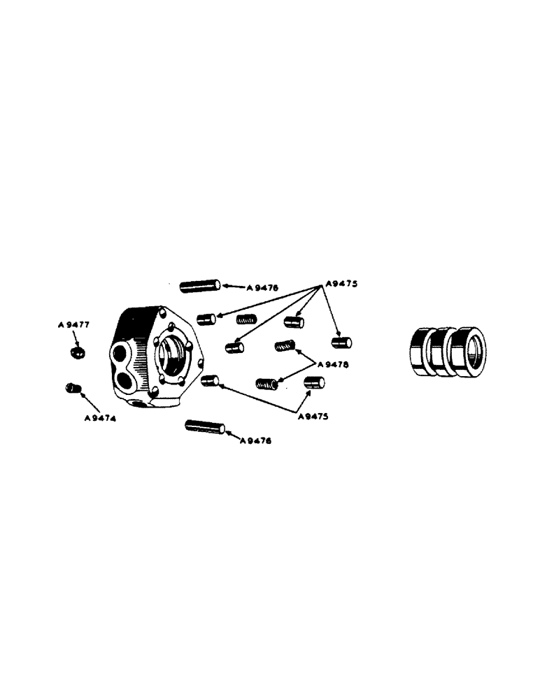 Схема запчастей Case IH 400-SERIES - (157) - PARTS FOR A10041 VALVE (05) - STEERING