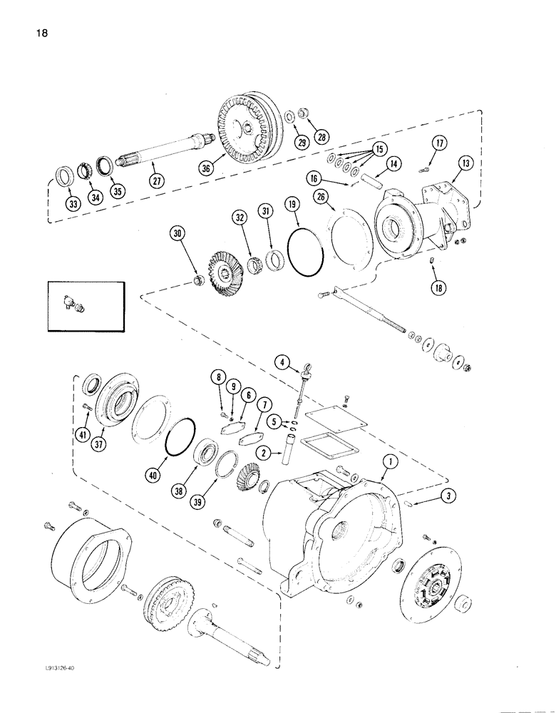 Схема запчастей Case IH 1640 - (18) - POWER TAKE-OFF DRIVE (14) - MAIN GEARBOX & DRIVE