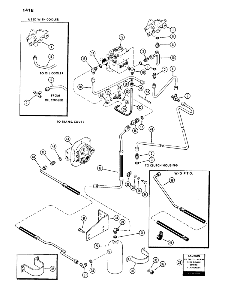 Схема запчастей Case IH 870 - (141E) - STEERING AND BRAKE VALVE SYSTEM, POWER BRAKES WITH MECHANICAL SHIFT, USED PRIOR TO TRAC. S/N 8693001 (05) - STEERING