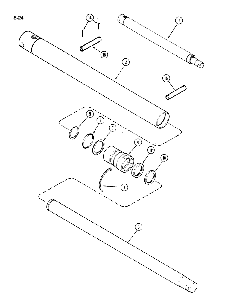 Схема запчастей Case IH 1620 - (8-024) - HEADER LIFT CYLINDER (07) - HYDRAULICS