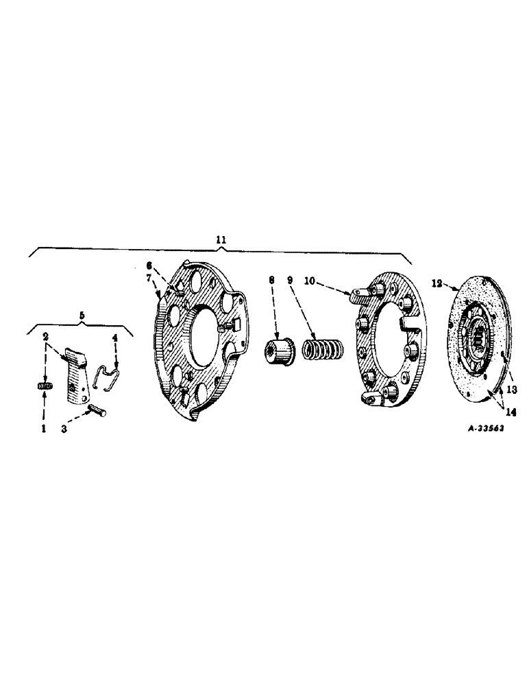 Схема запчастей Case IH SUPER M-TA - (240) - CHASSIS, CLUTCH, 7 INCHES, IH, FOR TRACTORS 60001 AND UP, EQUIPPED WITH TORQUE AMPLIFIER (12) - CHASSIS