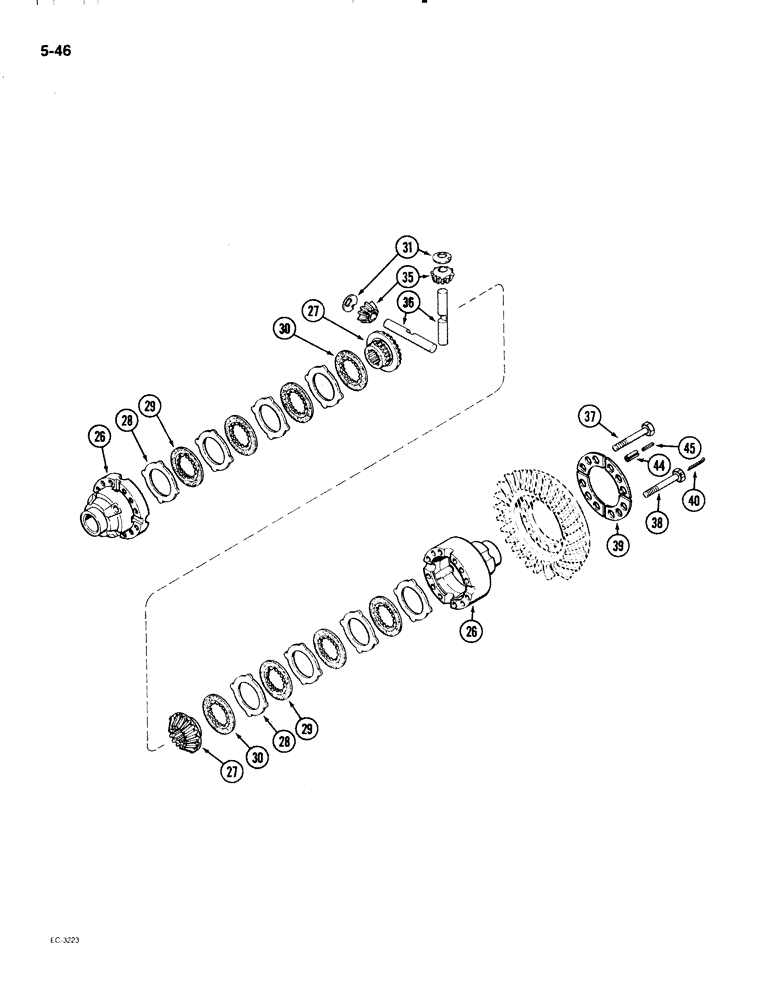 Схема запчастей Case IH 2096 - (5-046) - ZF MFD FRONT AXLES, PRIOR TO P.I.N. 17898102, DIFFERENTIAL (CONTD) (05) - STEERING