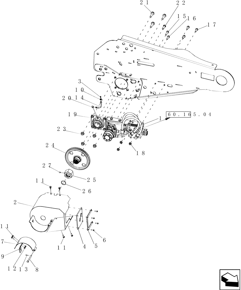 Схема запчастей Case IH 7130 - (60.165.03) - FEEDER, REVERSER (60) - PRODUCT FEEDING