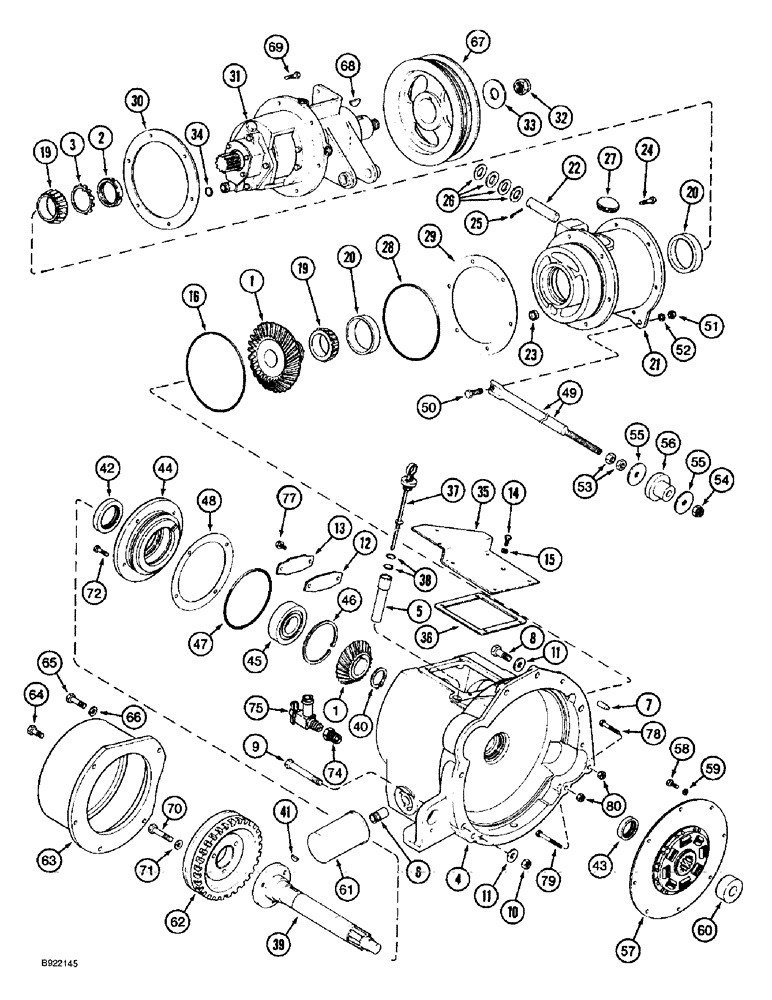 Схема запчастей Case IH 1688 - (6-02) - POWER TAKEOFF DRIVE (03) - POWER TRAIN