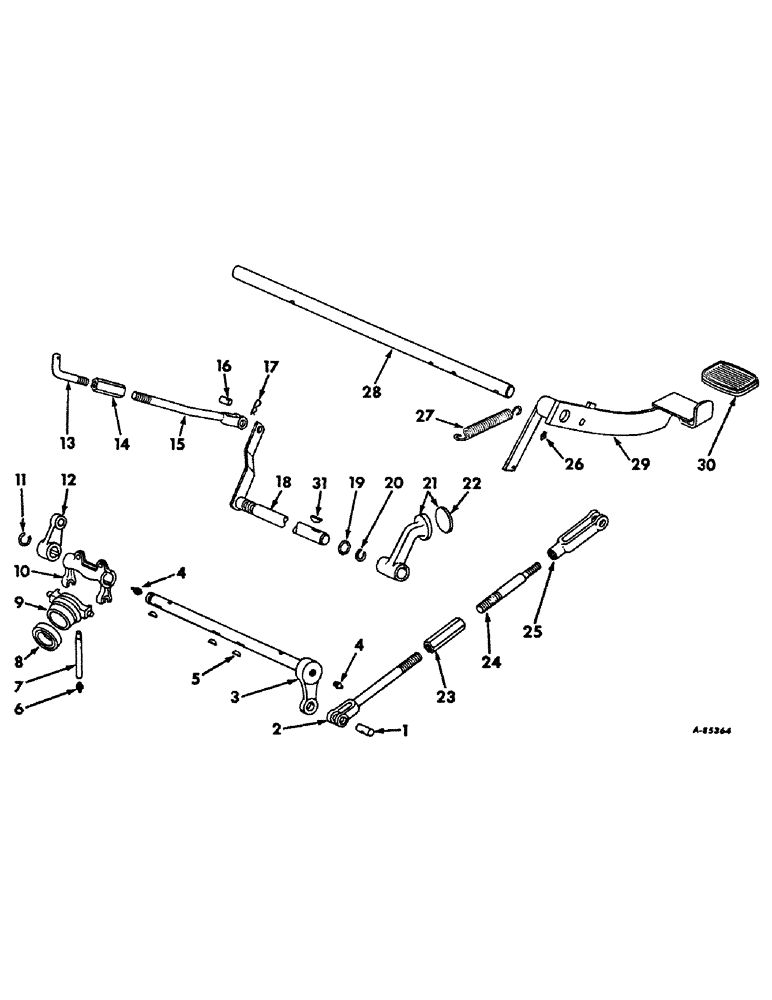 Схема запчастей Case IH 4100 - (H-11) - CONTROLS, CLUTCH CONTROLS AND TRANSMISSION BRAKE Controls