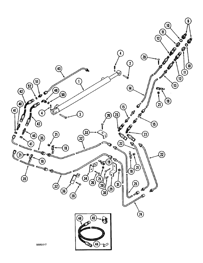 Схема запчастей Case IH 1682 - (8-02) - UNLOADER SWING HYDRAULICS (07) - HYDRAULICS