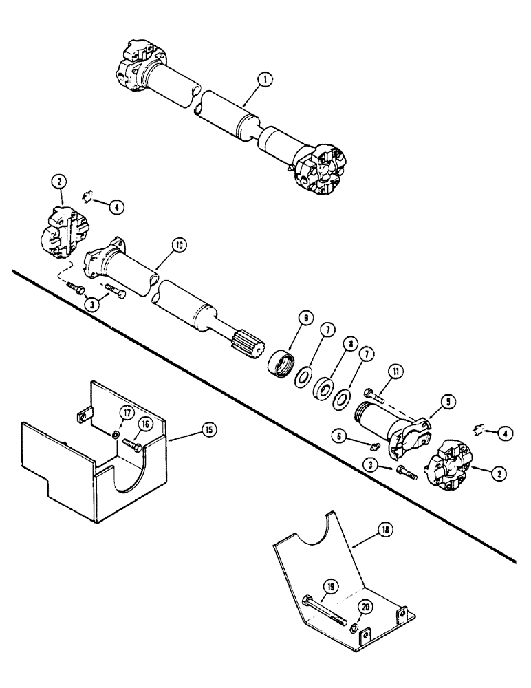 Схема запчастей Case IH 2670 - (234) - REAR AXLE DRIVE SHAFT ASSEMBLY (06) - POWER TRAIN