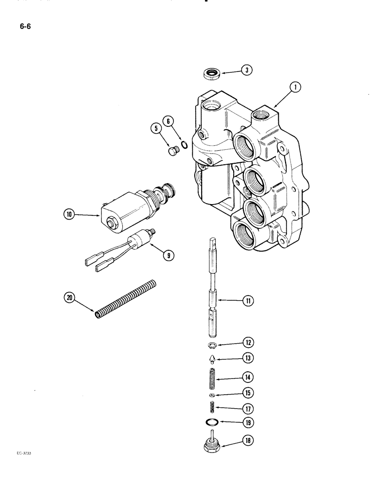 Схема запчастей Case IH 2096 - (6-006) - HYDRAULIC MANIFOLD ASSEMBLY, ELECTRIC SHIFT (06) - POWER TRAIN