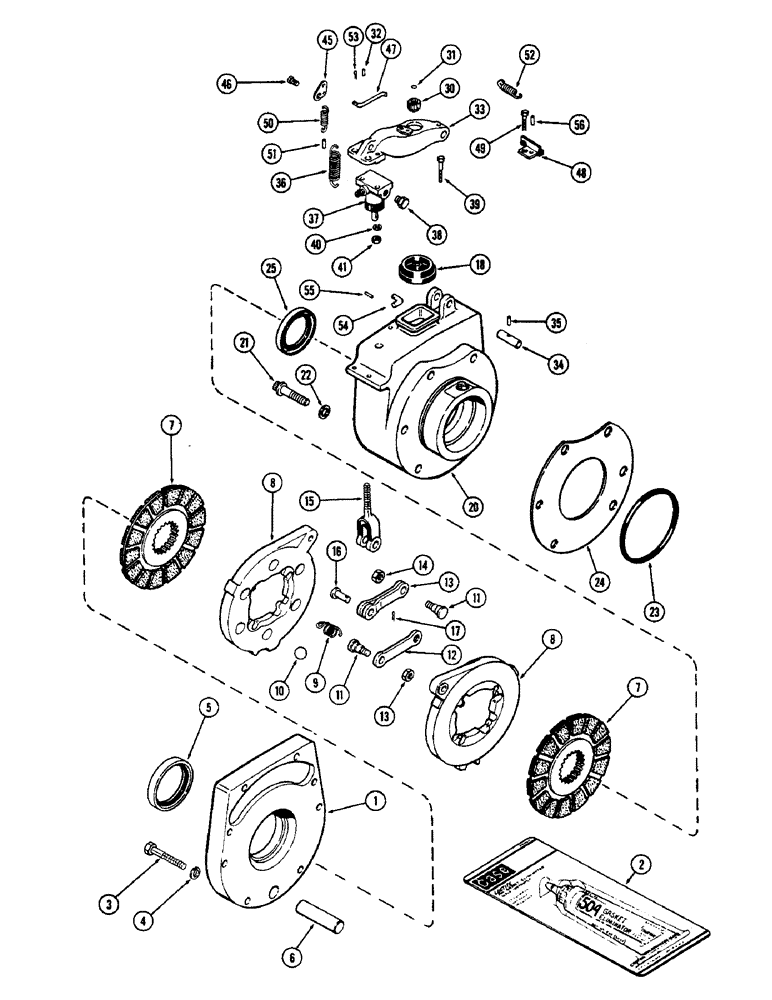 Схема запчастей Case IH 2870 - (204) - TRANSMISSION BRAKE (06) - POWER TRAIN