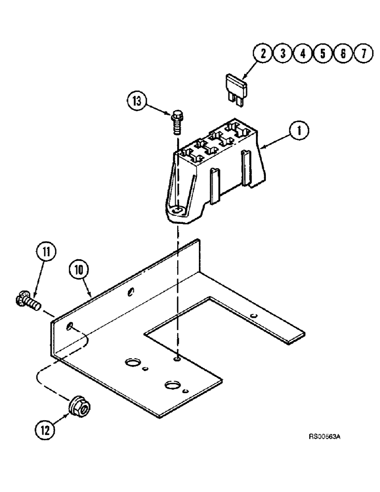 Схема запчастей Case IH 1680 - (4-54) - FUSES AND FUSE BLOCK (06) - ELECTRICAL