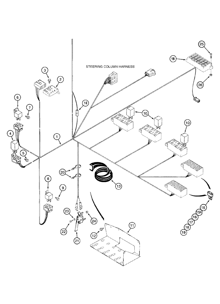 Схема запчастей Case IH 2344 - (04-12) - HARNESS - CAB, RELAY AND FUSE (06) - ELECTRICAL