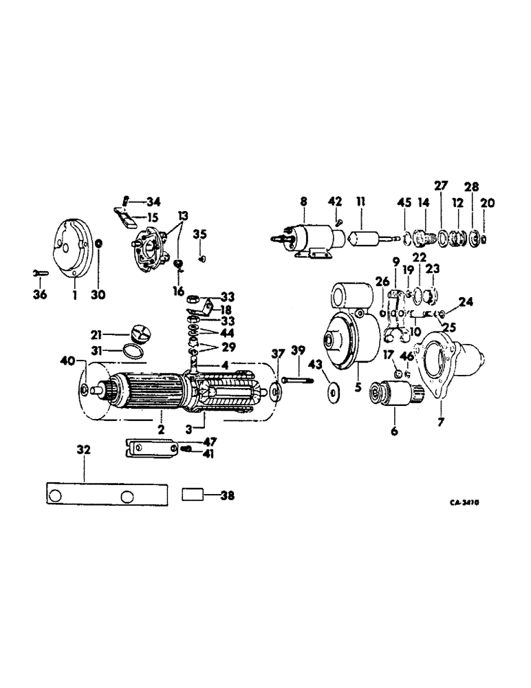 Схема запчастей Case IH 4386 - (08-04) - ELECTRICAL, CRANKING MOTOR, DELCO REMY (06) - ELECTRICAL