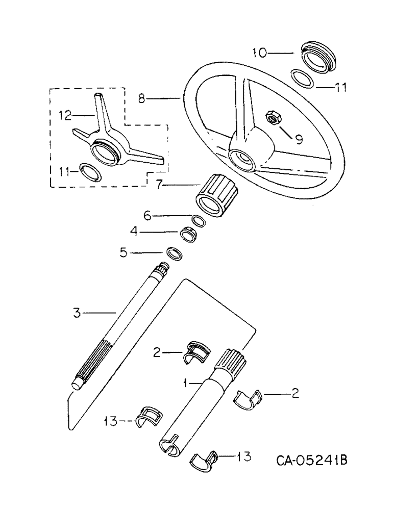 Схема запчастей Case IH 3388 - (05-01) - STEERING, STEERING COLUMN AND WHEELS (04) - STEERING