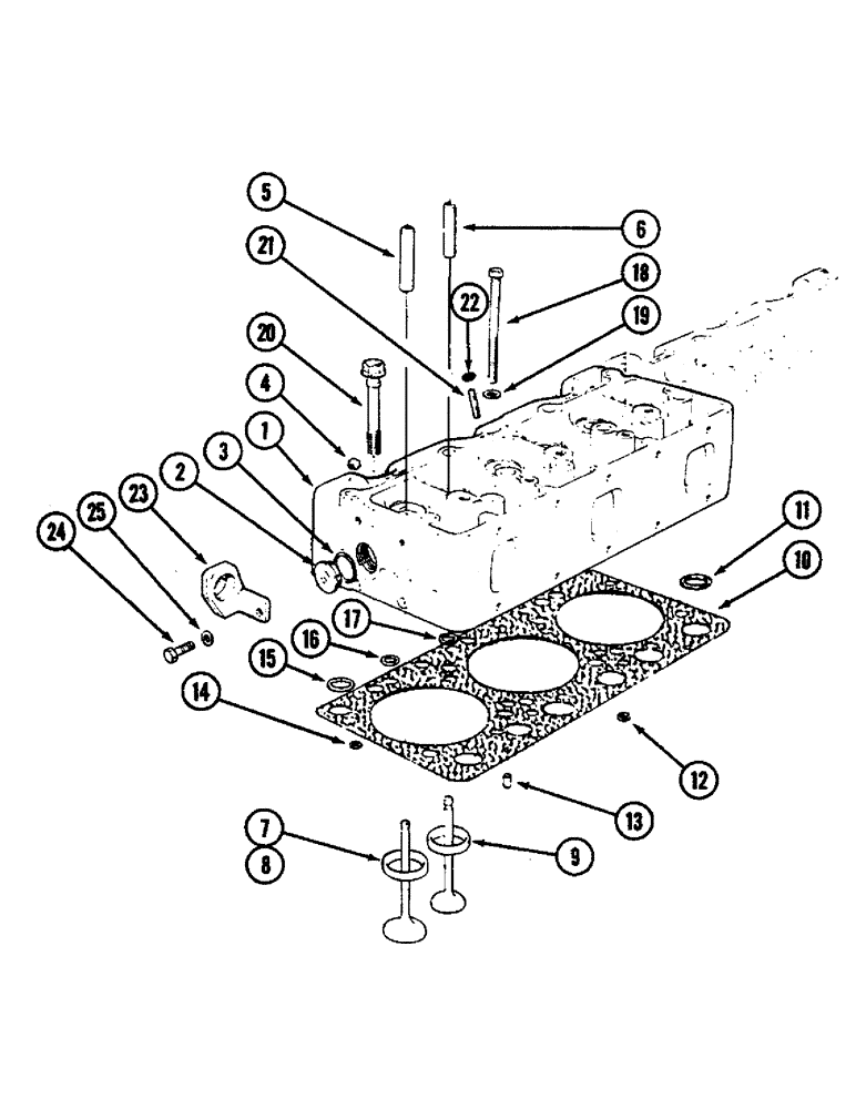 Схема запчастей Case IH 4890 - (2-30) - CYLINDER HEAD, 674 CUBIC INCH DIESEL ENGINE (02) - ENGINE