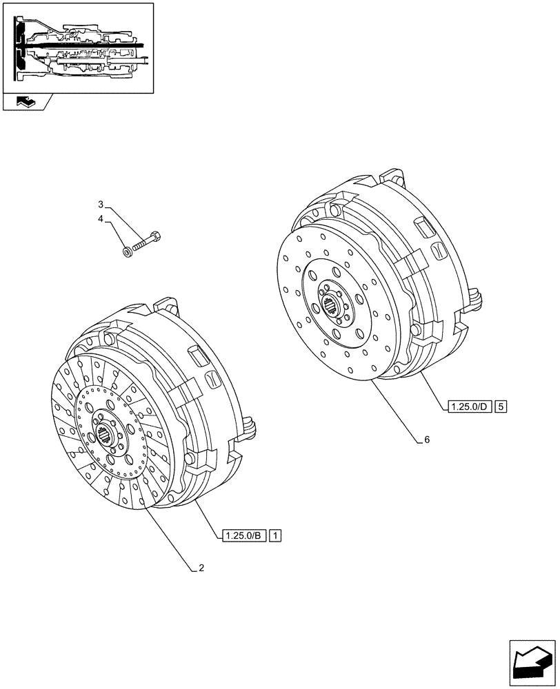 Схема запчастей Case IH JX95 - (1.25.0[02]) - CLUTCH (03) - TRANSMISSION