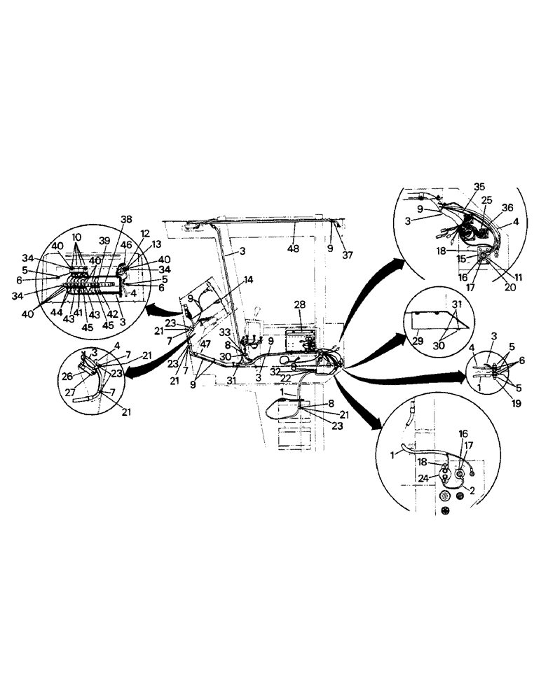 Схема запчастей Case IH 9110 - (02-07) - ROPS ONLY CAB WIRING (06) - ELECTRICAL