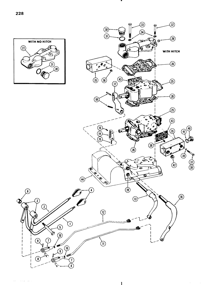 Схема запчастей Case IH 570 - (228) - REMOTE HYDRAULIC CONTROLS, GENERAL PURPOSE MODELS (08) - HYDRAULICS