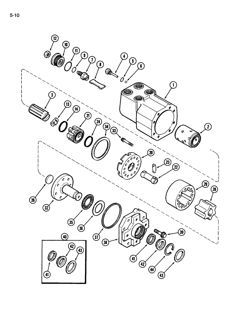 Схема запчастей Case IH 3594 - (5-010) - HYDROSTATIC STEERING PUMP, TRW (05) - STEERING