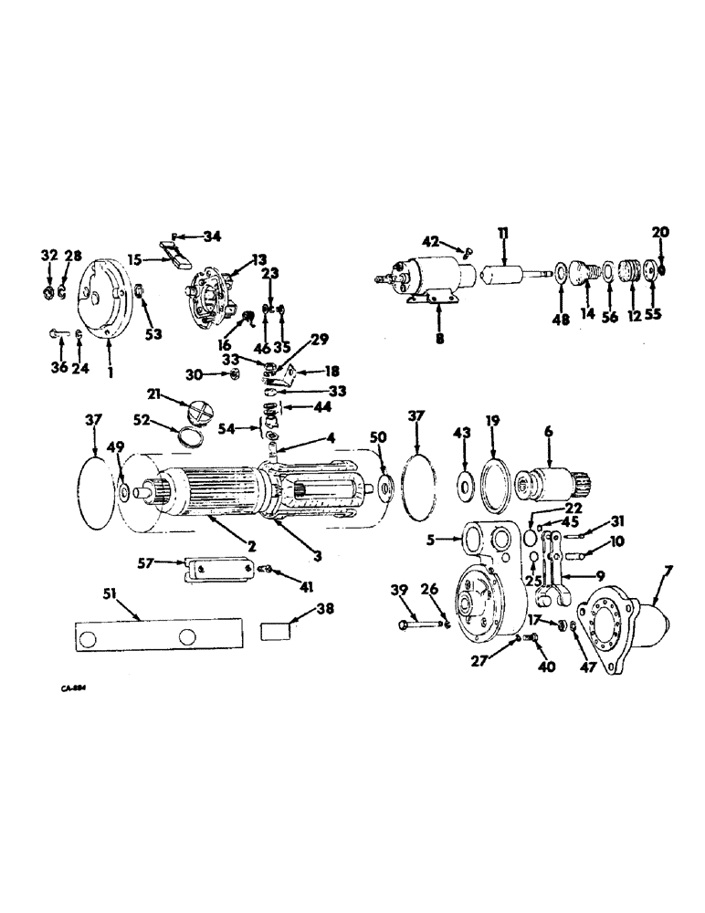 Схема запчастей Case IH 4156 - (G-04) - ELECTRICAL SYSTEM, CRANKING MOTOR, DELCO REMY (06) - ELECTRICAL SYSTEMS