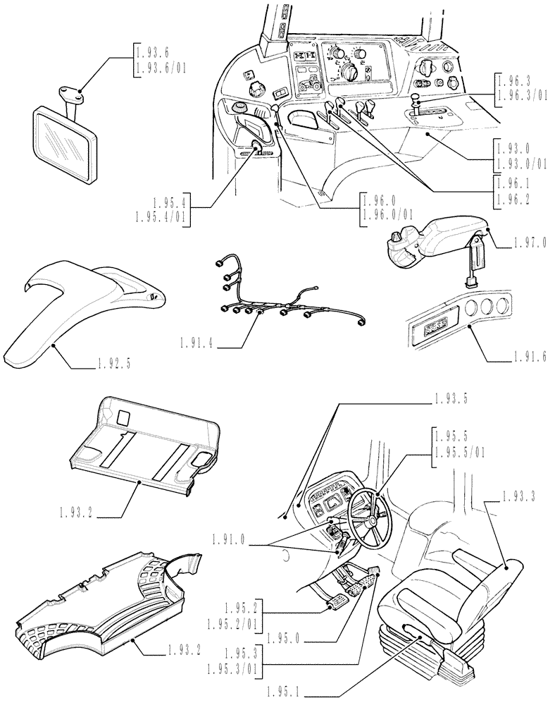 Схема запчастей Case IH MAXXUM 110 - (1.90.1[02]) - SEC. 10 - OPERATORS PLATFORM / CAB (10) - OPERATORS PLATFORM/CAB