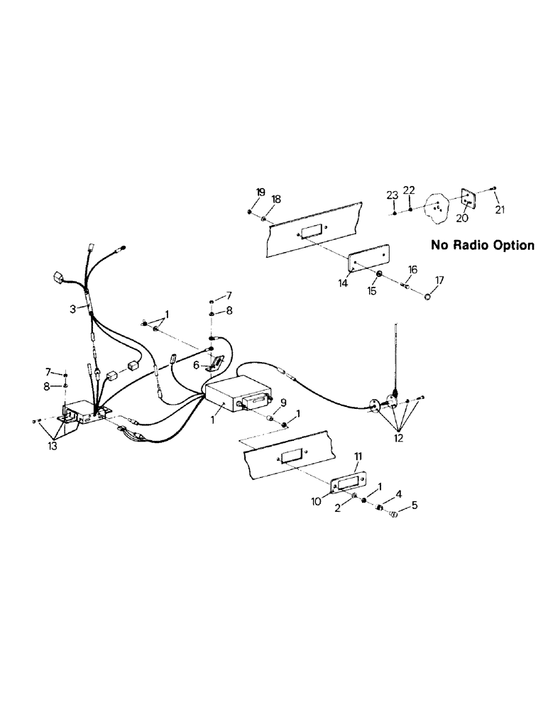Схема запчастей Case IH ST220 - (10-20) - RADIO AND MOUNTING, ELECTRONIC CASSETTE, FUJITSU, 11-1-80 TO 7-1-81 (19) - OPTIONS