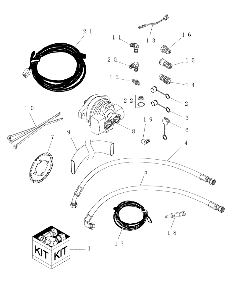 Схема запчастей Case IH WD1203 - (18.03[1]) - SICKLE HEADER ADAPTER KIT (18) - ACCESSORIES