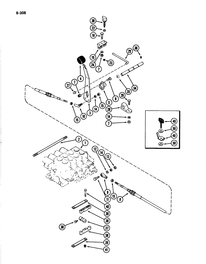 Схема запчастей Case IH 4894 - (8-308) - REMOTE HYDRAULIC ATTACHMENT (08) - HYDRAULICS