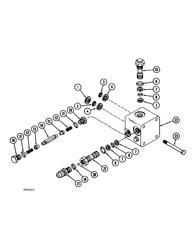 Схема запчастей Case IH 1688 - (6-48) - HYDROSTATIC MOTOR, TWO SPEED, RELIEF VALVE BLOCK (03) - POWER TRAIN