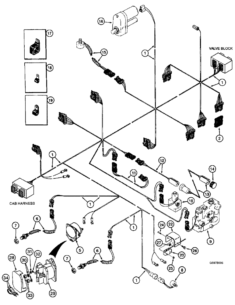 Схема запчастей Case IH 2144 - (4-02) - FRONT HARNESS (06) - ELECTRICAL