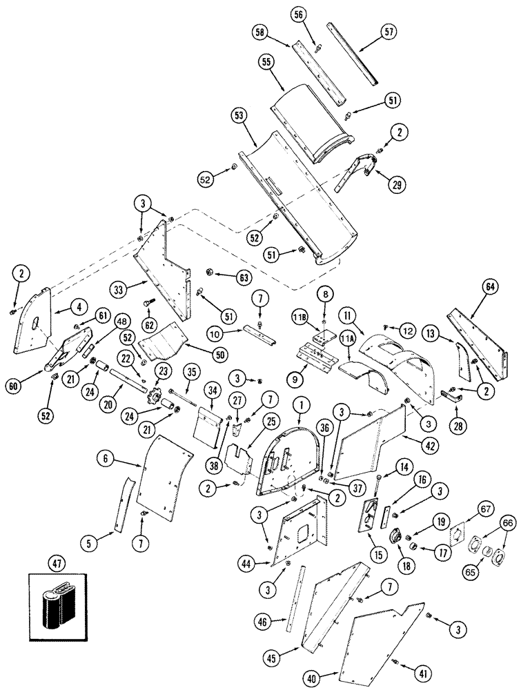 Схема запчастей Case IH 2344 - (09D-06) - GRAIN ELEVATOR HEAD, INCLINED (16) - GRAIN ELEVATORS & AUGERS